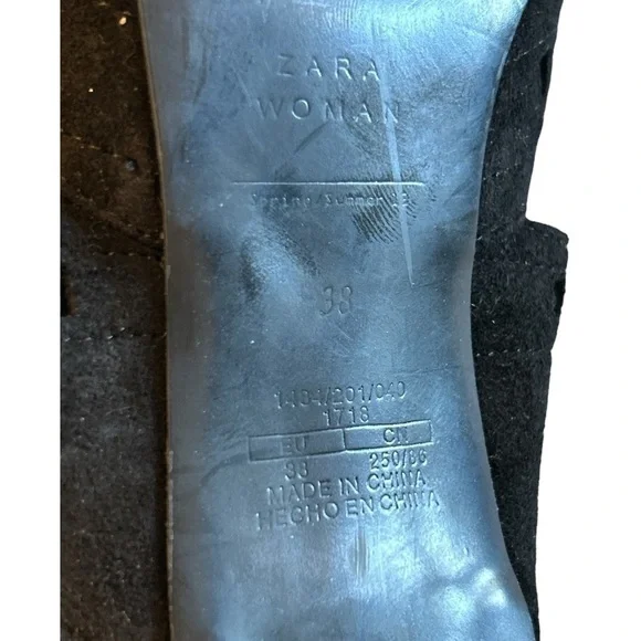 Zara Women's Black Lazer Cut Out Lace Up Shoes Heels Stilettos Size US 7.5 - Picture 7 of 7